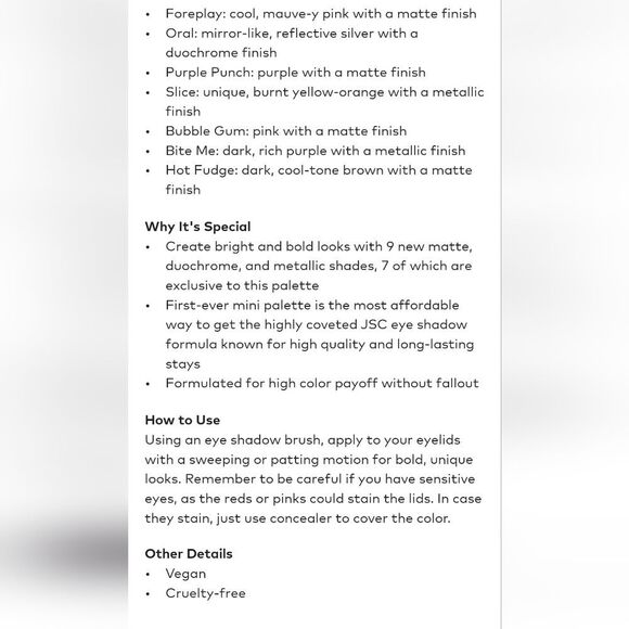 Jeffree Star Mini Breaker Eyeshadow/Pressed Pigment Palette - Picture 7 of 10